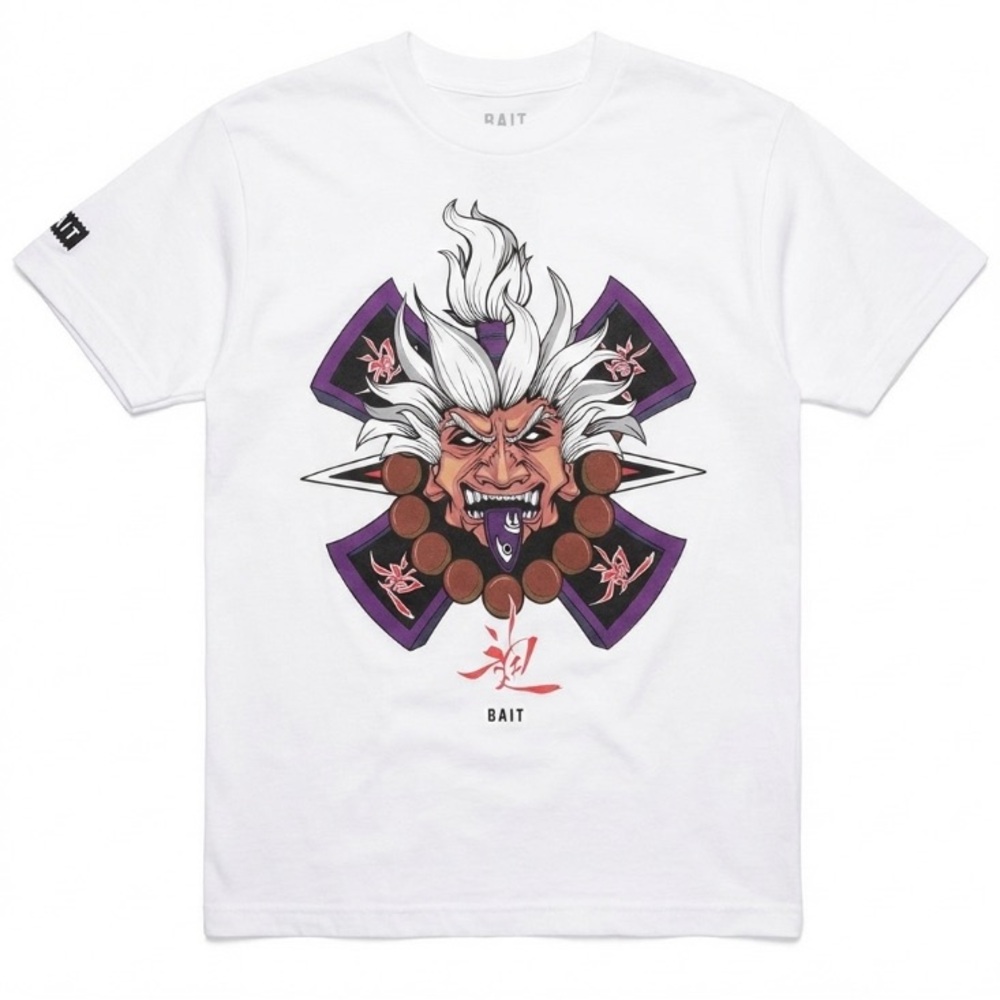 BAIT x Street Fighter “Oni” Akuma T-Shirt Men’s Small White Graphic Tee Capcom